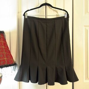 Sunny Leigh Black A-Line Ponte Skirt with Flared Hem